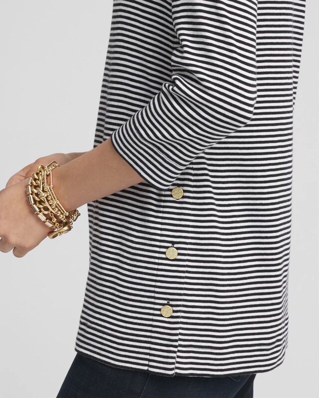 Stripe V-neck Tunic - image 4